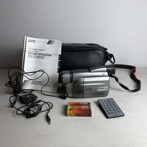 JVC GR-DVF31U MiniDV Digital Video Camera Camcorder Bundle Tested (No Battery)